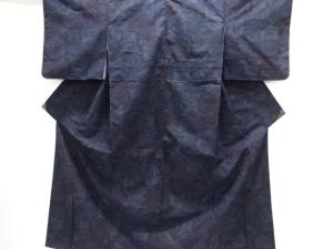 アンティーク　松竹梅模様織り出し手織り紬着物